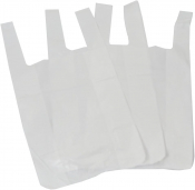 White Vest Carriers Bag (9MU) (10 X 15 X 18inch) (Box of 2000)