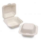 Bagasse Burger Box HB6 6inch x 6inch - Box of 250