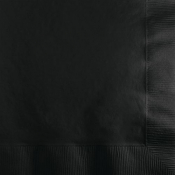 2 Ply 1/4 Fold Black Napkins (Box of 2000) - 40cm x 40cm
