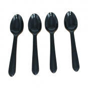 Heavy Duty Black Plastic Dessertspoon (Box of 1000)