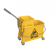 Microspeedy Bucket & Wringer 20L on Castors - Yellow