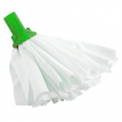 Standard Big White Socket Mop Green - Pack of 10