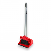 Lobby Dustpan & Brush - Red 103cm x 30cm x 25cm