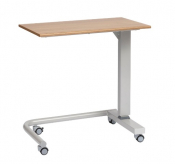 Gas Lift Overbed Table OAK Straight Leg Base