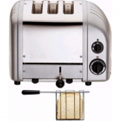 Dualit 2 + 1 Combi Vario 3 Slice Toaster Metallic Silver