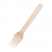 Compostable Disposable Wooden Forks 6inch (100 Pack)