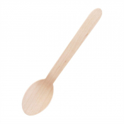 Compostable Wooden Dessert Spoons 6 1/2inch (100 Pack)