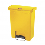 Rubbermaid Slim Jim Step On Pedal Bin Yellow 30Ltr