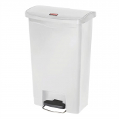 Rubbermaid Slim Jim Step On Pedal Bin White 50Ltr