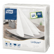 Tork Premium Linstyle Dinner Napkin White 1/4 Fold(14 Pack)