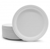 Compostable Nourish Moulded Plates Natural 9inch/226mm (500)
