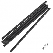 Black Bendy Paper Straws Individually Wrapped - 250