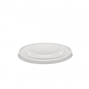 Compostable Hot Food Pot Flat Lids 12oz & 16oz (500 Pack)