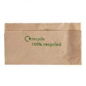 Recycled Lunch Napkin Kraft 32x30cm 1ply Pre-Folded (6000)