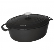 Vogue Black Oval Casserole Dis h 6Ltr
