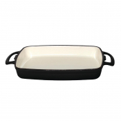 Vogue Black Rectangular Cast I ron Dish 1.8Ltr