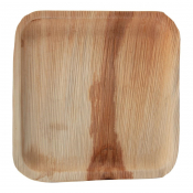 Compostable Palm Leaf Plates Square 250mm (100 Pack)