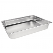 Vogue Stainless Steel 2/1 Gastronorm Tray 100mm