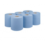 2 ply Blue Centrefeed x6 500 sheets 166mm x 170mm