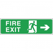 Fire Exit Arrow Right Sign (150 x 450mm)